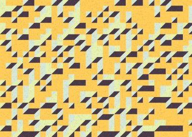 Edward Zajecs 2. Cubo 'nun 1971' deki uygulaması. Esasen 8 taştan oluşan bir Truchet fayans seti ve yerleştirme sanatı illüstrasyonu için kurallar.