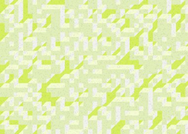 Edward Zajecs 2. Cubo 'nun 1971' deki uygulaması. Esasen 8 taştan oluşan bir Truchet fayans seti ve yerleştirme sanatı illüstrasyonu için kurallar.