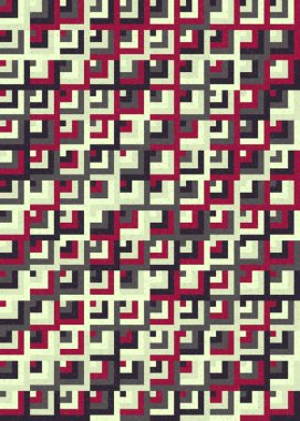 Soyut Geometrik Desen üretken hesaplama sanatı çizimi