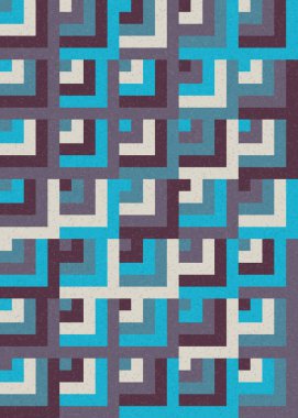 Soyut Geometrik Desen üretken hesaplama sanatı çizimi