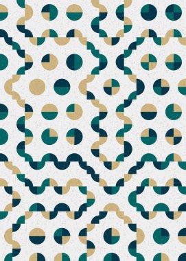 Soyut Geometrik Desen üretken hesaplama sanatı çizimi