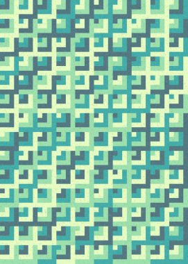 Soyut Geometrik Desen üretken hesaplama sanatı çizimi