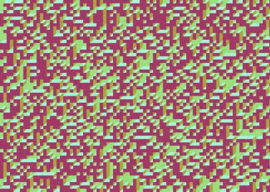 Edward Zajecs 2. Cubo 'nun 1971' deki uygulaması. Esasen 8 taştan oluşan bir Truchet fayans seti ve yerleştirme sanatı illüstrasyonu için kurallar.