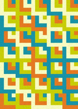 Soyut Geometrik Desen üretken hesaplama sanatı çizimi