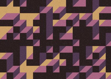 Edward Zajecs 2. Cubo 'nun 1971' deki uygulaması. Esasen 8 taştan oluşan bir Truchet fayans seti ve yerleştirme sanatı illüstrasyonu için kurallar.