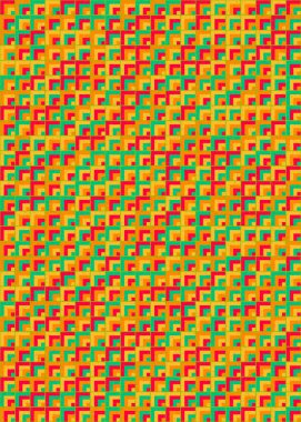 Soyut Geometrik Desen üretken hesaplama sanatı çizimi