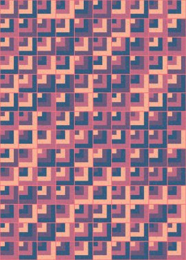 Soyut Geometrik Desen üretken hesaplama sanatı çizimi