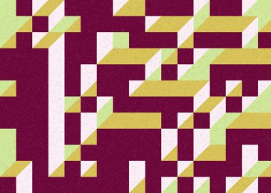 Edward Zajecs 2. Cubo 'nun 1971' deki uygulaması. Esasen 8 taştan oluşan bir Truchet fayans seti ve yerleştirme sanatı illüstrasyonu için kurallar.