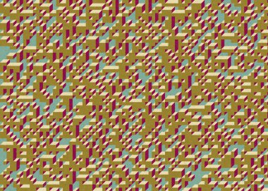 Edward Zajecs 2. Cubo 'nun 1971' deki uygulaması. Esasen 8 taştan oluşan bir Truchet fayans seti ve yerleştirme sanatı illüstrasyonu için kurallar.