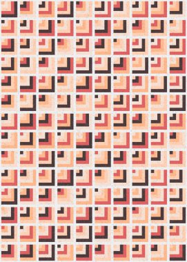 Soyut Geometrik Desen üretken hesaplama sanatı çizimi