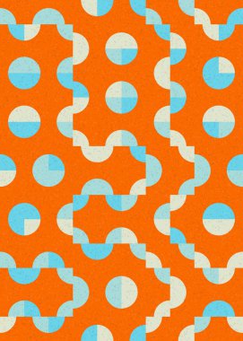 Soyut Geometrik Desen üretken hesaplama sanatı çizimi