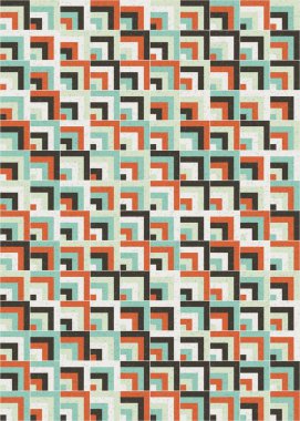 Soyut Geometrik Desen üretken hesaplama sanatı çizimi