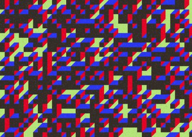 Edward Zajecs 2. Cubo 'nun 1971' deki uygulaması. Esasen 8 taştan oluşan bir Truchet fayans seti ve yerleştirme sanatı illüstrasyonu için kurallar.