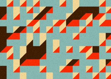 Edward Zajecs 2. Cubo 'nun 1971' deki uygulaması. Esasen 8 taştan oluşan bir Truchet fayans seti ve yerleştirme sanatı illüstrasyonu için kurallar.