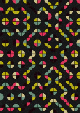 Soyut Geometrik Desen üretken hesaplama sanatı çizimi