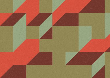 Edward Zajecs 2. Cubo 'nun 1971' deki uygulaması. Esasen 8 taştan oluşan bir Truchet fayans seti ve yerleştirme sanatı illüstrasyonu için kurallar.