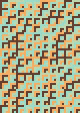 Soyut Geometrik Desen üretken hesaplama sanatı çizimi