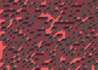 Edward Zajecs 2. Cubo 'nun 1971' deki uygulaması. Esasen 8 taştan oluşan bir Truchet fayans seti ve yerleştirme sanatı illüstrasyonu için kurallar.