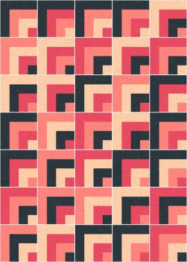 Soyut Geometrik Desen üretken hesaplama sanatı çizimi