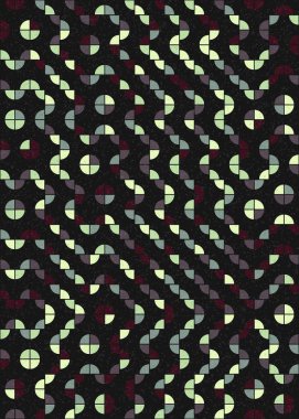 Soyut Geometrik Desen üretken hesaplama sanatı çizimi