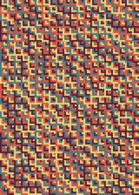 Soyut Geometrik Desen üretken hesaplama sanatı çizimi