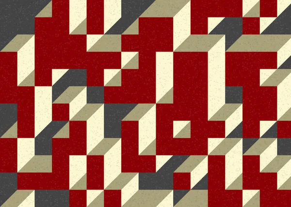 Edward Zajecs 2. Cubo 'nun 1971' deki uygulaması. Esasen 8 taştan oluşan bir Truchet fayans seti ve yerleştirme sanatı illüstrasyonu için kurallar.