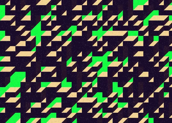 Edward Zajecs 2. Cubo 'nun 1971' deki uygulaması. Esasen 8 taştan oluşan bir Truchet fayans seti ve yerleştirme sanatı illüstrasyonu için kurallar.