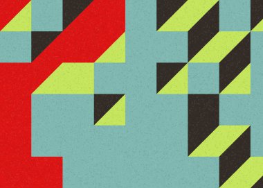 Edward Zajecs 2. Cubo 'nun 1971' deki uygulaması. Esasen 8 taştan oluşan bir Truchet fayans seti ve yerleştirme sanatı illüstrasyonu için kurallar 