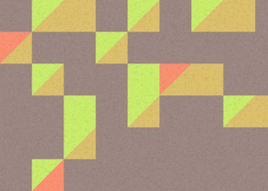 Edward Zajecs 2. Cubo 'nun 1971' deki uygulaması. Esasen 8 taştan oluşan bir Truchet fayans seti ve yerleştirme sanatı illüstrasyonu için kurallar 