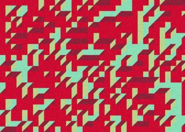 Edward Zajecs 2. Cubo 'nun 1971' deki uygulaması. Esasen 8 taştan oluşan bir Truchet fayans seti ve yerleştirme sanatı illüstrasyonu için kurallar 