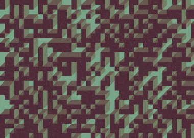 Edward Zajecs 2. Cubo 'nun 1971' deki uygulaması. Esasen 8 taştan oluşan bir Truchet fayans seti ve yerleştirme sanatı illüstrasyonu için kurallar 