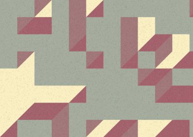 Edward Zajecs 2. Cubo 'nun 1971' deki uygulaması. Esasen 8 taştan oluşan bir Truchet fayans seti ve yerleştirme sanatı illüstrasyonu için kurallar 