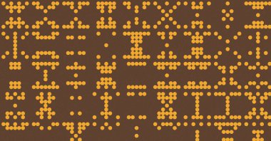 Soyut Renk Yarım Tonlama Noktaları üretken sanat arkaplanı çizimi