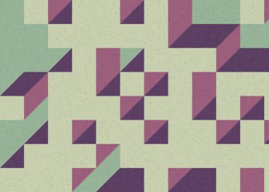 Edward Zajecs 2. Cubo 'nun 1971' deki uygulaması. Esasen 8 taştan oluşan bir Truchet fayans seti ve yerleştirme sanatı illüstrasyonu için kurallar 