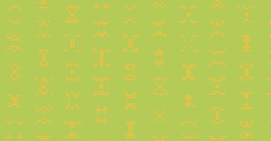 Soyut Renk Yarım Tonlama Noktaları üretken sanat arkaplanı çizimi