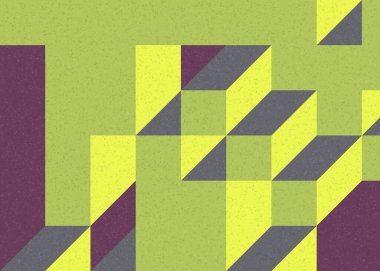 Edward Zajecs 2. Cubo 'nun 1971' deki uygulaması. Esasen 8 taştan oluşan bir Truchet fayans seti ve yerleştirme sanatı illüstrasyonu için kurallar 