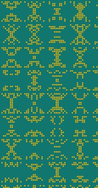 Soyut Renk Yarım Tonlama Noktaları üretken sanat arkaplanı çizimi