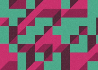 Edward Zajecs 2. Cubo 'nun 1971' deki uygulaması. Esasen 8 taştan oluşan bir Truchet fayans seti ve yerleştirme sanatı illüstrasyonu için kurallar 