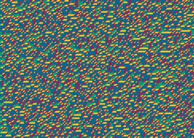 Edward Zajecs 2. Cubo 'nun 1971' deki uygulaması. Esasen 8 taştan oluşan bir Truchet fayans seti ve yerleştirme sanatı illüstrasyonu için kurallar 