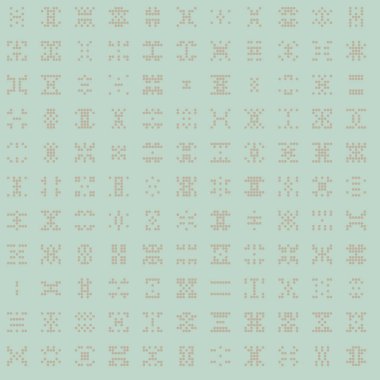 Soyut Renk Yarım Tonlama Noktaları üretken sanat arkaplanı çizimi