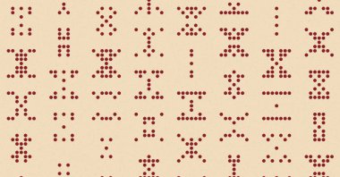 Soyut Renk Yarım Tonlama Noktaları üretken sanat arkaplanı çizimi