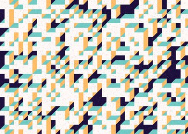 Edward Zajecs 2. Cubo 'nun 1971' deki uygulaması. Esasen 8 taştan oluşan bir Truchet fayans seti ve yerleştirme sanatı illüstrasyonu için kurallar 