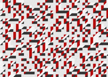 Edward Zajecs 2. Cubo 'nun 1971' deki uygulaması. Esasen 8 taştan oluşan bir Truchet fayans seti ve yerleştirme sanatı illüstrasyonu için kurallar 