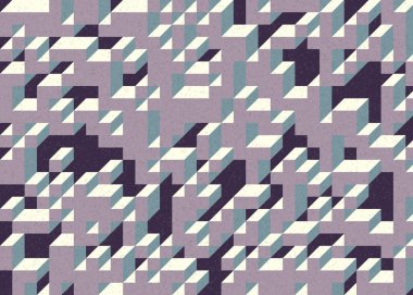 Edward Zajecs 2. Cubo 'nun 1971' deki uygulaması. Esasen 8 taştan oluşan bir Truchet fayans seti ve yerleştirme sanatı illüstrasyonu için kurallar 