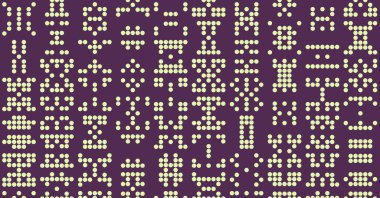 Soyut Renk Yarım Tonlama Noktaları üretken sanat arkaplanı çizimi