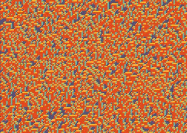 Edward Zajecs 2. Cubo 'nun 1971' deki uygulaması. Esasen 8 taştan oluşan bir Truchet fayans seti ve yerleştirme sanatı illüstrasyonu için kurallar 