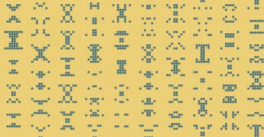 Soyut Renk Yarım Tonlama Noktaları üretken sanat arkaplanı çizimi