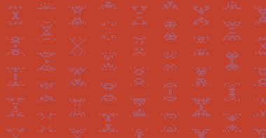 Soyut Renk Yarım Tonlama Noktaları üretken sanat arkaplanı çizimi