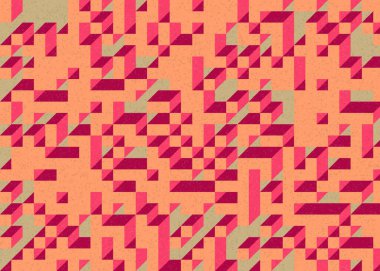 Edward Zajecs 2. Cubo 'nun 1971' deki uygulaması. Esasen 8 taştan oluşan bir Truchet fayans seti ve yerleştirme sanatı illüstrasyonu için kurallar 