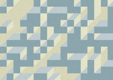 Edward Zajecs 2. Cubo 'nun 1971' deki uygulaması. Esasen 8 taştan oluşan bir Truchet fayans seti ve yerleştirme sanatı illüstrasyonu için kurallar 